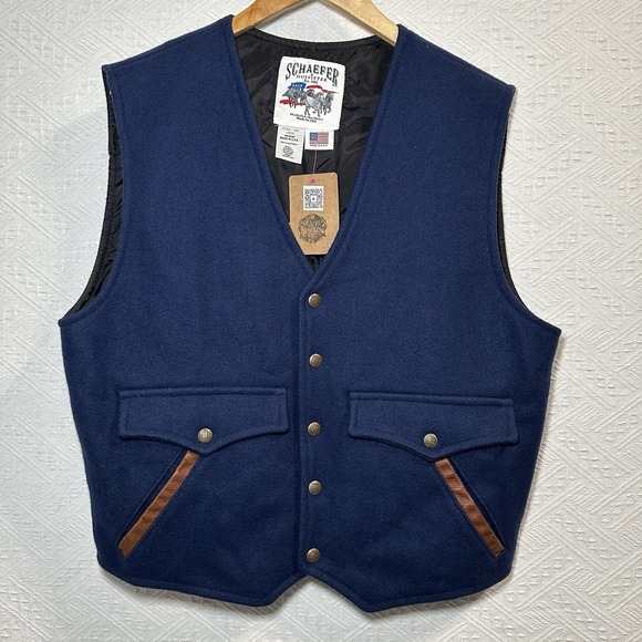 Houston Livestock &Rodeo Lifetime Vice Presidents Comm. Schaefer Wool Vest Large
